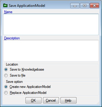 Save ApplicationModel Dialog Graphic