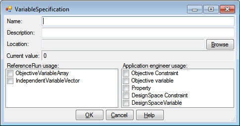 VariableSpecification Dialog Graphic