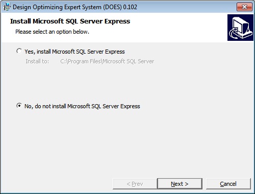 SQL Server Express Dialog Graphic