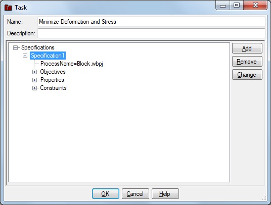 ANSYS Block Task Dialog Graphic